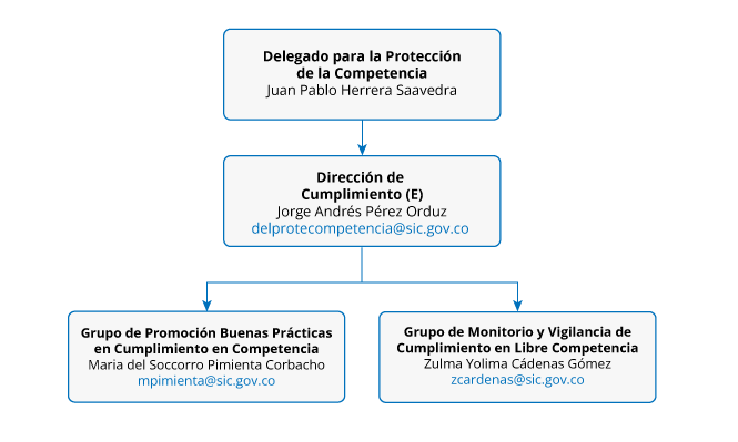 Organigrama de la delegatura