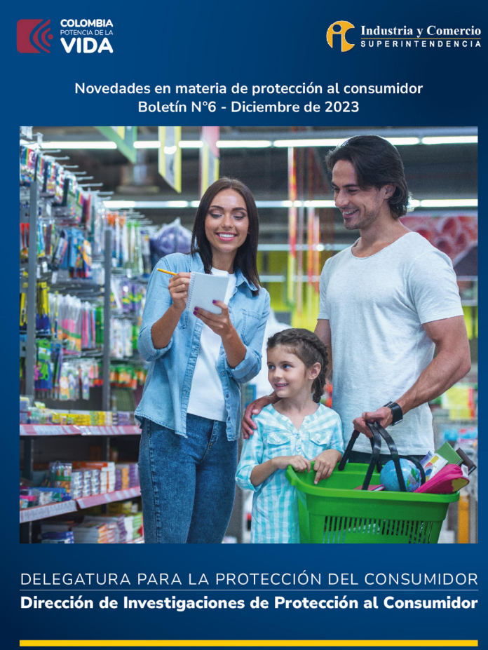 una familia en una tienda de mercado