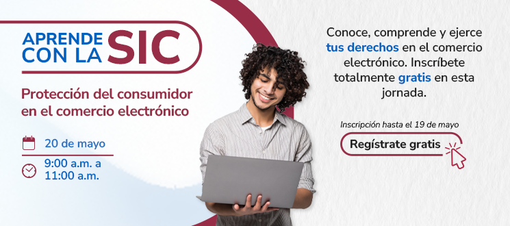 Poster: Aprende con la SIC: Protección del consumidor en el comercio electrónico