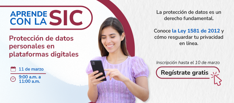 Imagen con la información de aprende con la SIC