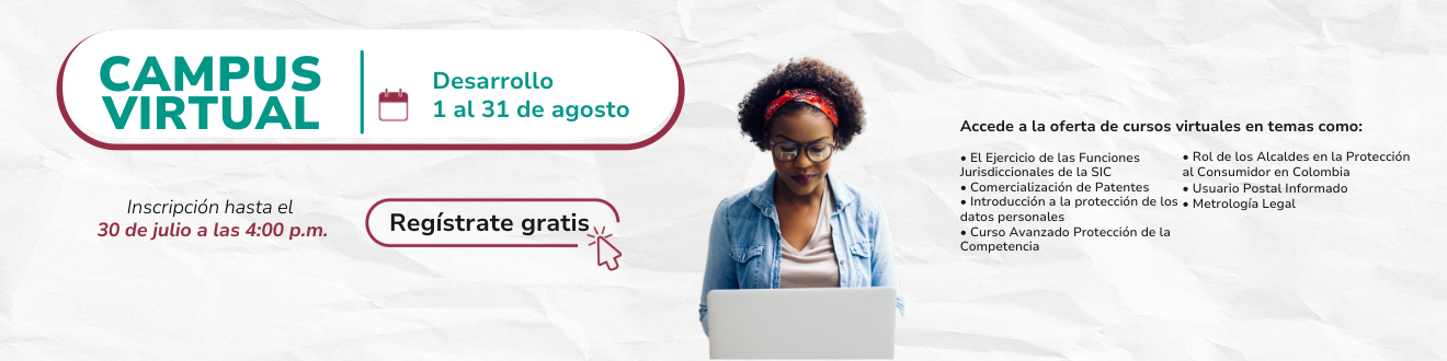 Imagen que invita a inscribirse en los cursos virtuales hasta el 29 de julio y para desarrollar a partir del 1 de agosto