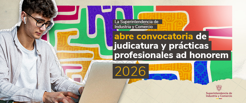 Poster convocatoria de judicatura y prácticas profesionales ad honorem para 2026