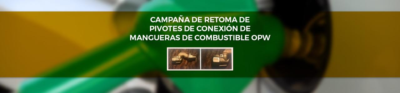 Banner pivotes de mangueras de combustible