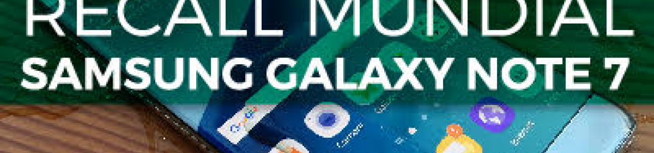 Banner Recall mundial Samsung Galaxy NOTE 7