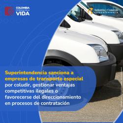 Superintendencia sanciona a empresas de transporte especial