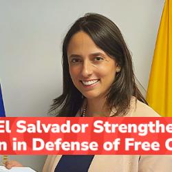 Fotografía con texto de Colombia and El Salvador