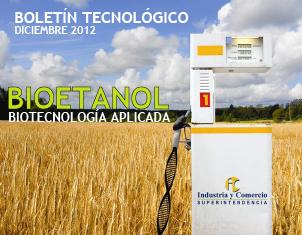 Una imagen que combina un campo de trigo dorado bajo un cielo nublado con un dispensador de combustible que tiene un diseño de doble hélice de ADN. Simboliza la extracción de biocombustible a partir de cultivos agrícolas.