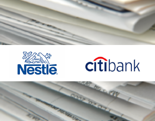 Logo de Nestle y citibank