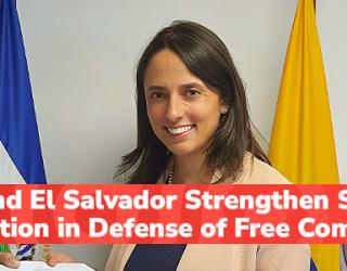 Fotografía con texto de Colombia and El Salvador