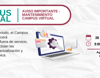 Banner con el titulo e información del Campus Virtual