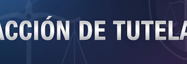 Fondo Azul con un texto que dice ¨Acción de Tutela¨